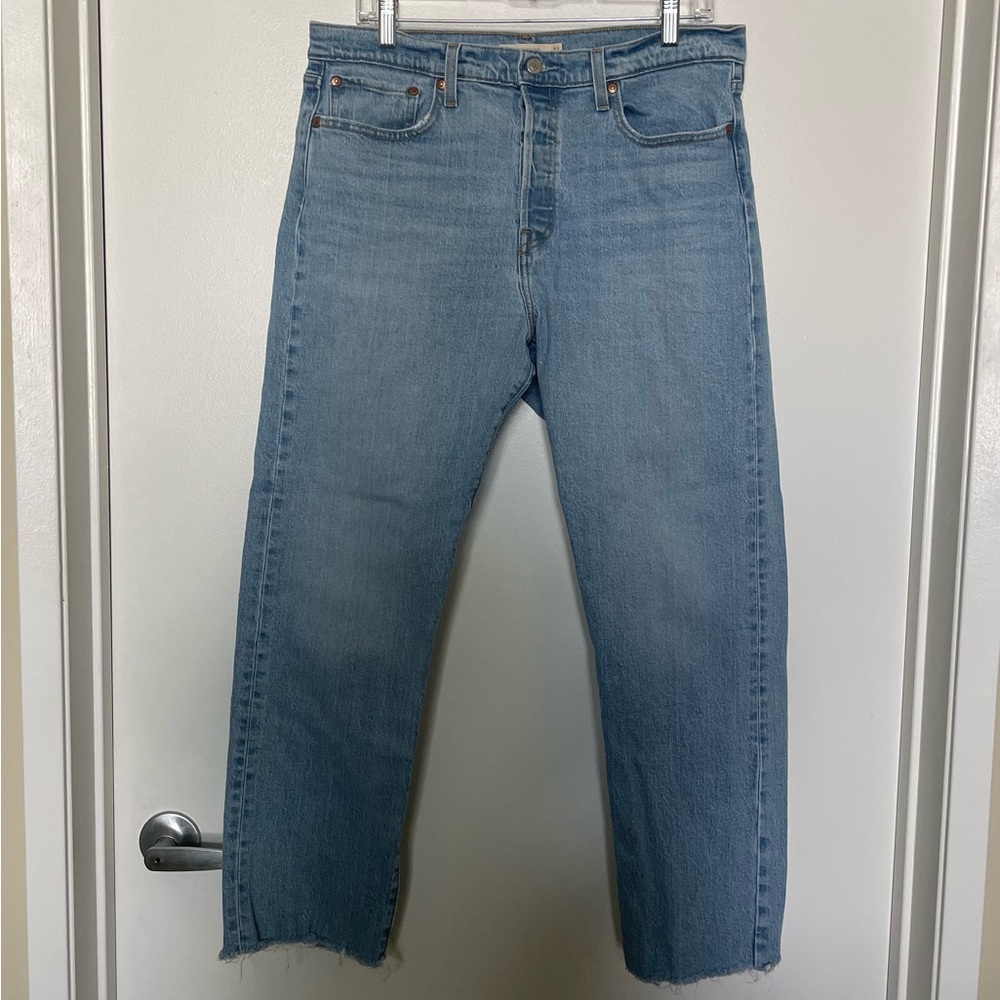 Levi’s WEDGIE STRAIGHT FIT WOMEN'S JEANS W32 L28 light blue wash